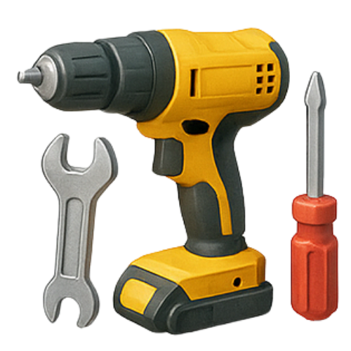 Wide range of hand tools, power tools, drilling machines, cutting and grinding equipment at Bhudev Hardware for industrial and home use.