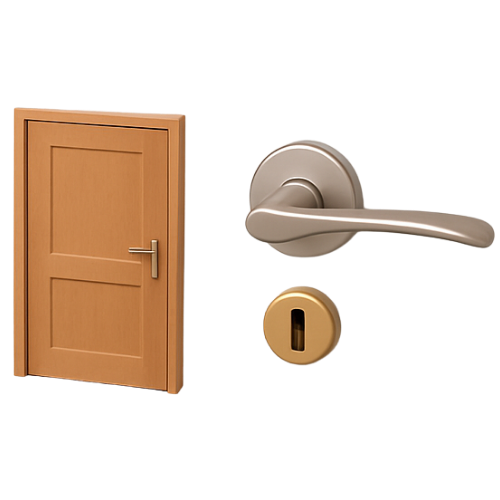 Premium door and furniture hardware from Bhudev Hardware including handles, drawer channels, hinges, locks, and wardrobe fittings.